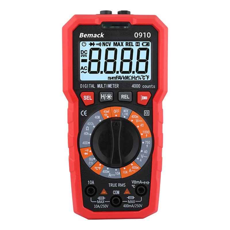 Bemack 0910A Digital Multimeter - AC DC Voltage Tester for Accurate TRMS Digital Multimeter AC DC Voltage Tester